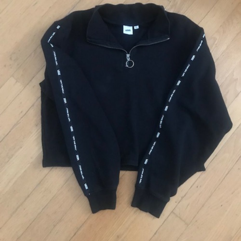 Chandail zip Vans, large, noir
